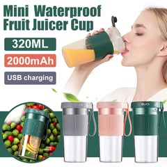GUQI Portable Rechargeable Juicer Blender Bottle | Fresh Juice Mini Fruit Blender